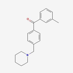 molecular formula C20H23NO B1604353 3-甲基-4'-哌啶甲基二苯甲酮 CAS No. 898770-95-1