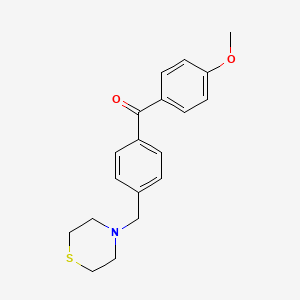 B1604355 4-Methoxy-4'-thiomorpholinomethylbenzophenone CAS No. 898782-37-1