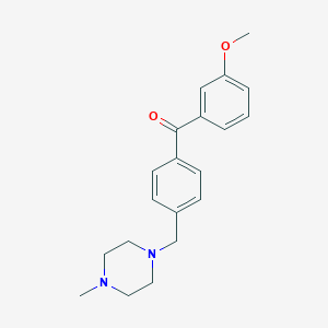 B1604356 3-Methoxy-4'-(4-methylpiperazinomethyl) benzophenone CAS No. 898783-47-6