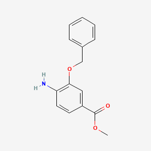 molecular formula C15H15NO3 B1604372 甲基4-氨基-3-(苄氧基)苯甲酸酯 CAS No. 475215-88-4