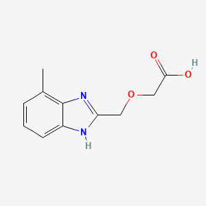 molecular formula C11H12N2O3 B1604373 [(4-甲基-1H-苯并咪唑-2-基)甲氧基]乙酸 CAS No. 915924-02-6