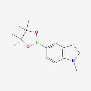 molecular formula C15H22BNO2 B1604384 1-Methyl-5-(4,4,5,5-tetramethyl-1,3,2-dioxaborolan-2-yl)indoline CAS No. 934570-43-1