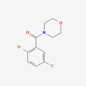 molecular formula C11H11BrFNO2 B1604386 (2-Bromo-5-fluorophenyl)(morpholino)methanone CAS No. 951884-11-0