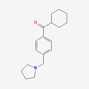B1604388 Cyclohexyl 4-(pyrrolidinomethyl)phenyl ketone CAS No. 898777-04-3