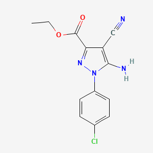 molecular formula C13H11ClN4O2 B1604405 5-氨基-1-(4-氯苯基)-4-氰基-1H-吡唑-3-羧酸乙酯 CAS No. 908584-68-9
