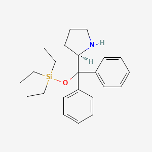 molecular formula C23H33NOSi B1604413 (R)-2-(二苯基((三乙基甲硅烷基)氧基)甲基)吡咯烷 CAS No. 1100289-57-3