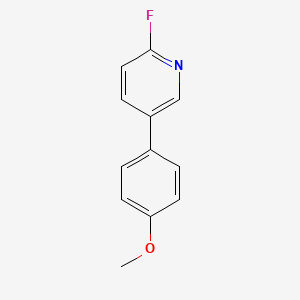 molecular formula C12H10FNO B1604428 2-氟-5-(4-甲氧基苯基)吡啶 CAS No. 444120-93-8