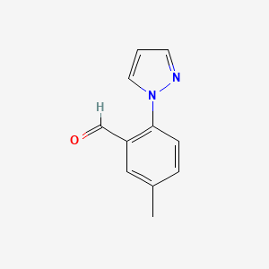 molecular formula C11H10N2O B1604431 5-methyl-2-(1H-pyrazol-1-yl)benzaldehyde CAS No. 956723-07-2