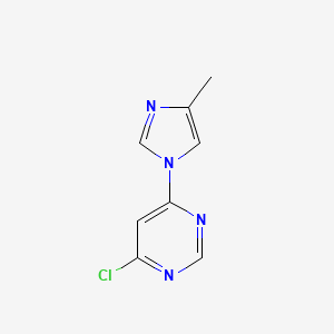 molecular formula C8H7ClN4 B1604432 4-Chloro-6-(4-methyl-1H-imidazol-1-yl)pyrimidine CAS No. 941294-32-2