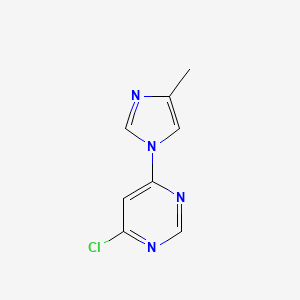 molecular formula C8H7ClN4 B1604432 4-氯-6-(4-甲基-1H-咪唑-1-基)嘧啶 CAS No. 941294-32-2