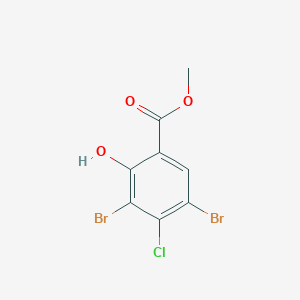 molecular formula C8H5Br2ClO3 B1604440 Methyl 3,5-dibromo-4-chloro-2-hydroxybenzoate CAS No. 941294-24-2