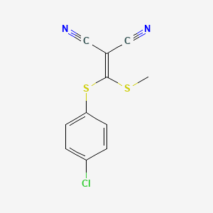 molecular formula C11H7ClN2S2 B1604453 2-[(4-Chlorophenylthio)(methylthio)methylene]-malononitrile CAS No. 214330-88-8