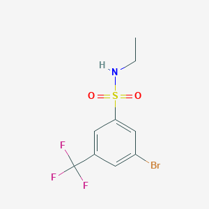 molecular formula C9H9BrF3NO2S B1604456 3-Bromo-N-ethyl-5-(trifluoromethyl)benzenesulfonamide CAS No. 951884-79-0