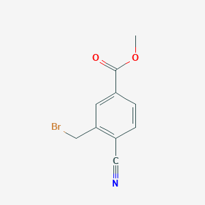 molecular formula C10H8BrNO2 B1604460 Methyl 3-(bromomethyl)-4-cyanobenzoate CAS No. 908562-25-4