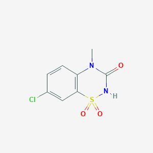 molecular formula C8H7ClN2O3S B1604461 7-Chloro-4-methyl-2H-1,2,4-benzothiadiazin-3(4H)-on-1,1-dioxide CAS No. 5790-71-6