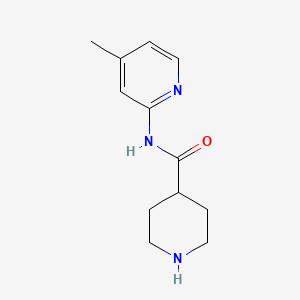 molecular formula C12H17N3O B1604462 N-(4-甲基吡啶-2-基)哌啶-4-甲酰胺 CAS No. 865078-92-8