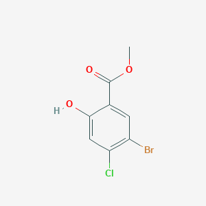 molecular formula C8H6BrClO3 B1604471 5-溴-4-氯-2-羟基苯甲酸甲酯 CAS No. 55488-81-8
