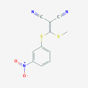 molecular formula C11H7N3O2S2 B1604473 2-[(Methylthio)(3-nitrophenylthio)methylene]-malononitrile CAS No. 214330-83-3