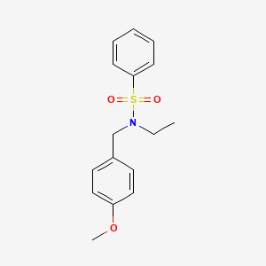 molecular formula C16H19NO3S B1604474 N-Ethyl-N-(4-methoxybenzyl)benzenesulfonamide CAS No. 1000339-36-5