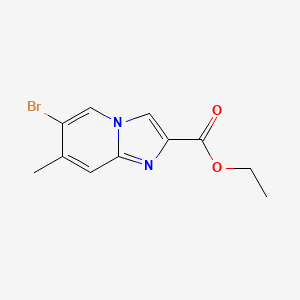 molecular formula C11H11BrN2O2 B1604487 Ethyl 6-bromo-7-methylimidazo[1,2-a]pyridine-2-carboxylate CAS No. 907945-87-3
