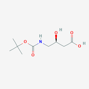 molecular formula C9H17NO5 B160452 (S)-4-((tert-Butoxycarbonyl)amino)-3-hydroxybutanoic acid CAS No. 127852-78-2