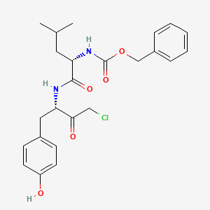 molecular formula C24H29ClN2O5 B1604533 碳苄氧基亮氨酰-酪氨酸氯甲基酮 CAS No. 56979-35-2