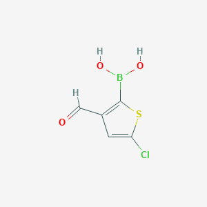 molecular formula C5H4BClO3S B1604577 (5-Chloro-3-formylthiophen-2-yl)boronic acid CAS No. 36155-87-0