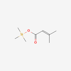 molecular formula C8H16O2Si B1604580 Crotonic acid, 3-methyl-, trimethylsilyl ester CAS No. 25436-25-3