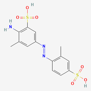 molecular formula C14H15N3O6S2 B1604584 2',3-Dimethyl-4-amino-4',5-disulfoazobenzene CAS No. 3244-97-1