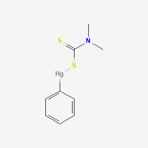 [(Dimethylcarbamothioyl)sulfanyl](phenyl)mercury