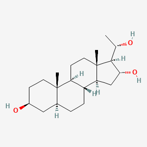 molecular formula C21H36O3 B1604592 (3S,5S,8R,9S,10S,13S,14S,16R,17S)-17-[(1S)-1-hydroxyethyl]-10,13-dimethyl-2,3,4,5,6,7,8,9,11,12,14,15,16,17-tetradecahydro-1H-cyclopenta[a]phenanthrene-3,16-diol CAS No. 2220-64-6