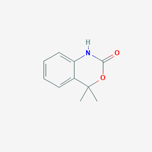 molecular formula C10H11NO2 B1604611 4H-3,1-苯并恶嗪-2-酮，1,2-二氢-4,4-二甲基- CAS No. 21440-96-0