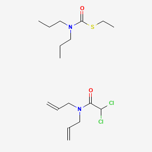 molecular formula C17H30Cl2N2O2S B1604617 Carbamothioic acid, dipropyl-, S-ethyl ester, mixt. with 2,2-dichloro-N,N-di-2-propenylacetamide CAS No. 51990-04-6