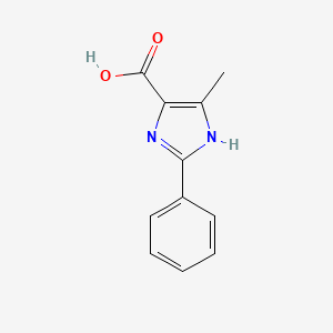 molecular formula C11H10N2O2 B1604623 5-甲基-2-苯基-1H-咪唑-4-羧酸 CAS No. 28824-94-4