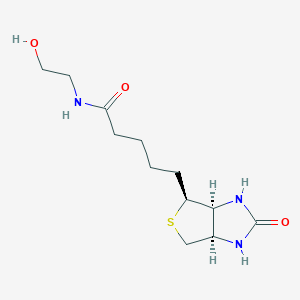 molecular formula C12H21N3O3S B1604630 5-[(3aS,4S,6aR)-2-oxo-1,3,3a,4,6,6a-hexahydrothieno[3,4-d]imidazol-4-yl]-N-(2-hydroxyethyl)pentanamide CAS No. 95611-10-2