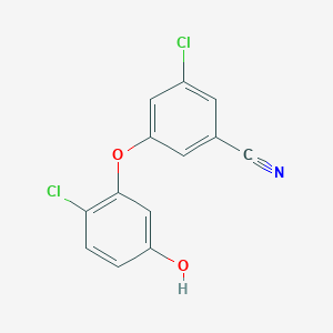 molecular formula C13H7Cl2NO2 B1604649 3-氯-5-(2-氯-5-羟基苯氧基)苯甲腈 CAS No. 920036-12-0