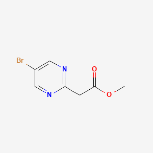 molecular formula C7H7BrN2O2 B1604650 2-(5-溴嘧啶-2-基)乙酸甲酯 CAS No. 948594-80-7