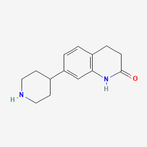 molecular formula C14H18N2O B1604651 7-(piperidin-4-yl)-3,4-dihydroquinolin-2(1H)-one CAS No. 886362-81-8