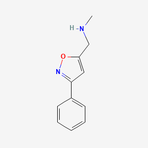 molecular formula C11H12N2O B1604657 N-Methyl-1-(3-phenylisoxazol-5-yl)methanamine CAS No. 852431-00-6