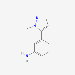 molecular formula C10H11N3 B1604658 3-(1-甲基-1H-吡唑-5-基)苯胺 CAS No. 910037-08-0