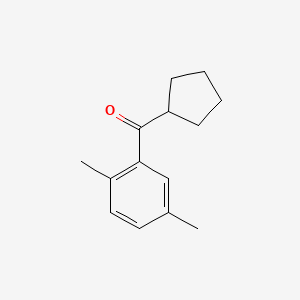 molecular formula C14H18O B1604659 环戊基 2,5-二甲苯甲酮 CAS No. 27586-77-2