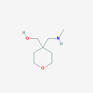 molecular formula C8H17NO2 B1604681 {4-[(methylamino)methyl]tetrahydro-2H-pyran-4-yl}methanol CAS No. 959238-75-6