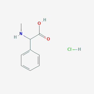 molecular formula C9H12ClNO2 B1604685 2-(甲基氨基)-2-苯基乙酸盐酸盐 CAS No. 28544-42-5