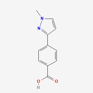 molecular formula C11H10N2O2 B1604690 4-(1-methyl-1H-pyrazol-3-yl)benzoic acid CAS No. 915707-39-0