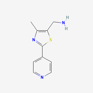 molecular formula C10H11N3S B1604693 (4-Methyl-2-pyrid-4-yl-1,3-thiazol-5-yl)methylamine CAS No. 933742-59-7