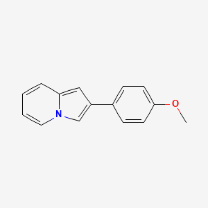 molecular formula C15H13NO B1604697 2-(4-甲氧基苯基)吲哚啉 CAS No. 7496-82-4