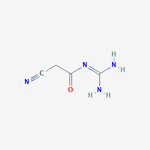 molecular formula C4H6N4O B1604699 Cyanoacetyl guanidine CAS No. 55034-35-0