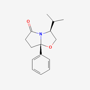 molecular formula C15H19NO2 B1604701 (3S,7aS)-7a-phenyl-3-propan-2-yl-2,3,6,7-tetrahydropyrrolo[2,1-b][1,3]oxazol-5-one CAS No. 88670-16-0