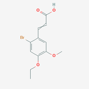 B1604702 (E)-3-(2-Bromo-4-ethoxy-5-methoxyphenyl)acrylic acid CAS No. 423753-00-8