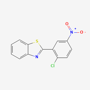 molecular formula C13H7ClN2O2S B1604703 Benzothiazole, 2-(2-chloro-5-nitrophenyl)- CAS No. 54255-68-4